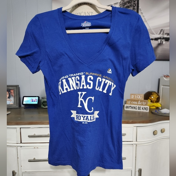 Kansas City Royals Women's V-Neck Tee - Picture 3 of 4
